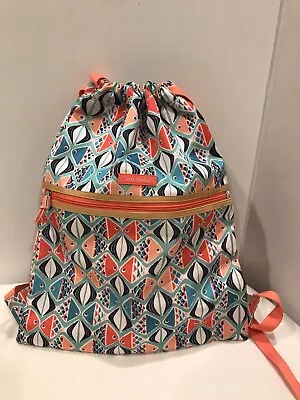 Vera Bradley Lighten Up Drawstring Backpack Go Fish • $15