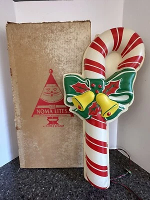 $240 • Buy Vtg Noma Christmas CANDY CANE Plastic 3D Vacuum Form Blow Mold Lighted IOB RARE