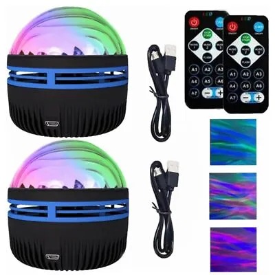 2 In 1 Northern Lights And Ocean Waves Projector 7 Light Effects Rechargeable UK • £10.74