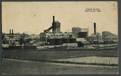 Mayville WI: C.1910s Postcard IRON COMPANY COKE PLANT (Closed Later In 1921) • $10