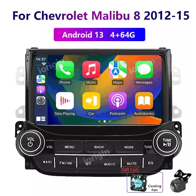 Wireless Carplay For Chevrolet Malibu 2012-2015 Android13 4-64G Car Stereo Radio • $182.60