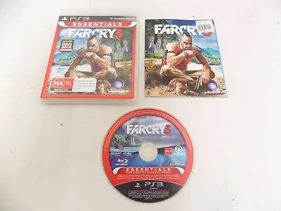 Mint Disc Playstation 3 Ps3 Essentials Far Cry 3 - Inc Manual Free Postage • $11.90