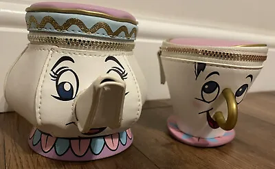 Disney Beauty And The Beast Mrs Potts Teapot & Chip Cup Zipped Coin Purse • £6.99
