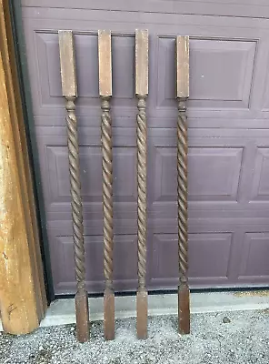 $180 • Buy Vintage Wooden 4 Spiral Column Post