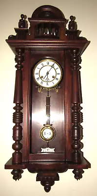 Antique German Mauthe Vienna Regulator Wall Clock 8-Day Time/Strike • $325