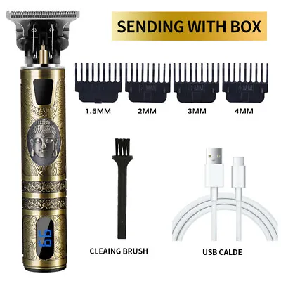 LCD Men's Portable Electric Hair Trimmer Clippers Beard Shaver Cutting Cordless • $13.39