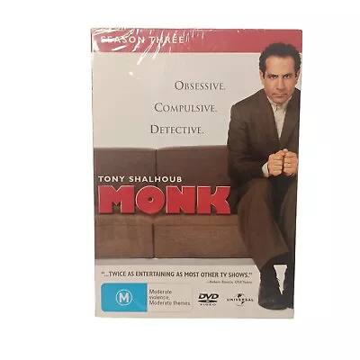 Monk Season 3 (DVD 2002) TV Series American Comedy Drama Detective Crime Police • $12.36