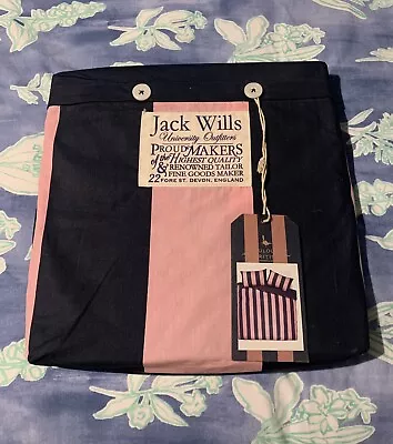 New With Tags Genuine Jack Wills Pink & Navy King Bed Set Duvet Cover RRP £98.50 • £25