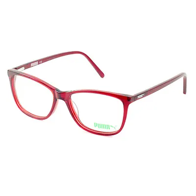 Puma Eyeglasses Men Or Womens Red Frames Square 52 15 135 PE0018O 007 • $25