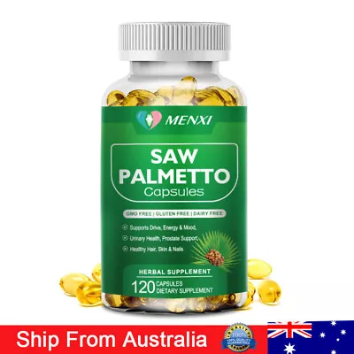 Saw Palmetto 120 Capsules - Prostate Health Mens Health Tablets Australia Stock • $21.84