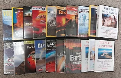 Volcanography Dvds* Big Lot* Over 20 Dvds* Volcanos Geography Science Lava Magma • $35