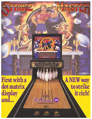 Pro Bowler Parker Bohn III Shuffle Alley Bowling Arcade Flyer / Brochure / Ad • $9.95