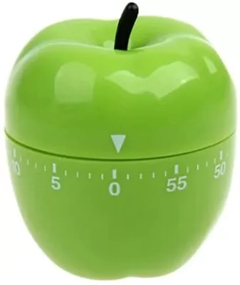 Green Apple Mechanical Rotating Kitchen Timer (60 Minutes Max) • $9.99