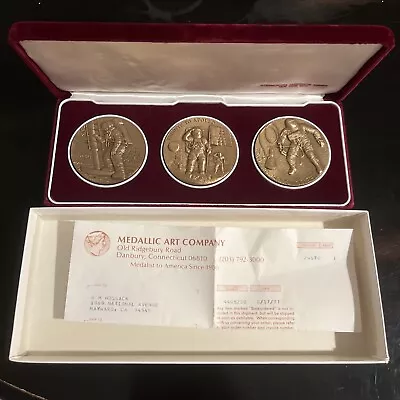 Tribute To Apollo 2.5in Bronze Medal. Medallic Art Co. 3 Coin Set • $10.50