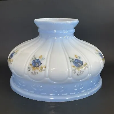Vintage Aladdin Coleman Rayo 10  Fitter Blue Oil Or Electric Glass Lamp Shade • $96.50