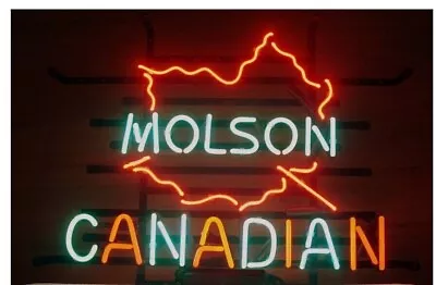 Molson Canadian Beer Neon Signs Lamp Glass Home Bar Pub Club Store Wall Decor • $141
