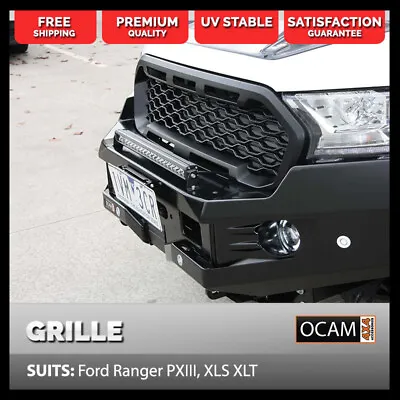 Front Mesh Grill For Ford Ranger PX3 XLS XLT Kut Snake Raptor Style Matte Black  • $179