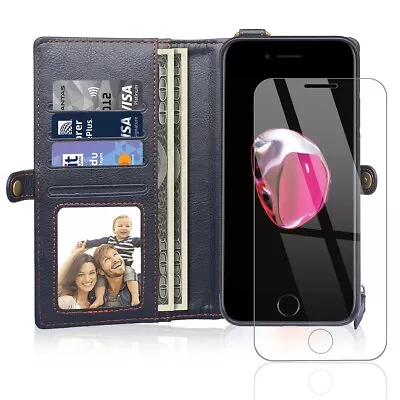 Leather Wallet Case With Credit Card Holder Slot Wallet Comfy Stand View Design • $42.74