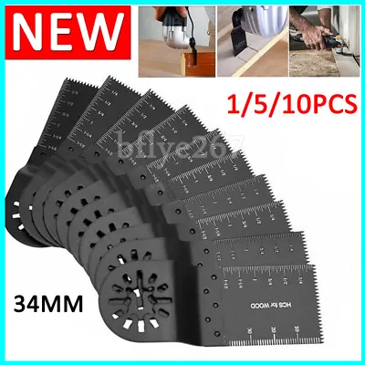 Universal Oscillating Saw Blade 34mm Multi Tool Blades Wood Metal Cutter 1-10PCS • £7.55