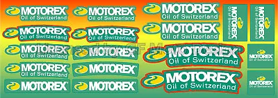 Suzuki Honda Motorex Oil Sponsor KTM EXC Decals Set Sheet 18 Stickers /176 • $12.31