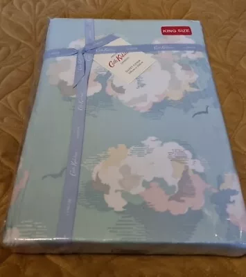 £36 • Buy Brand New Vintage RARE Cath Kidston Pale Blue Clouds King Size Duvet Cover