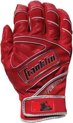 Franklin Powerstrap Chrome Batting Gloves Pair - Red - L • $34.99