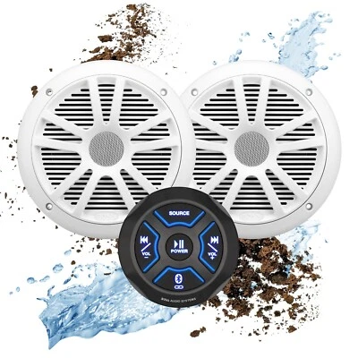 $90.99 • Buy BOSS Audio Systems MG150W.6 Marine Boat Stereo Sound System Speaker Package