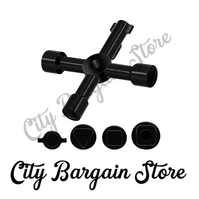 £2.47 • Buy 4 Way Utility Key Plastic Triangle Multi-Functional Meter Electric Plumbing E5