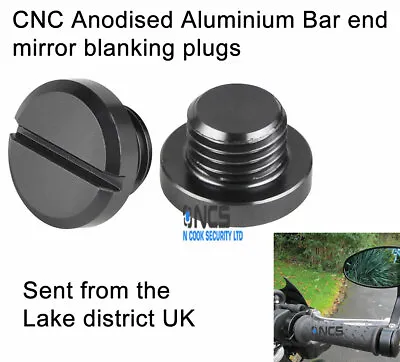 Pair Of NCS Mirror Blanking Plugs Caps /  Bolts.  Right  & Left Hand Thread M10 • £7.99