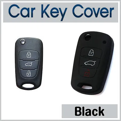 $15 • Buy Fits HYUNDAI I10 I20 I30 IX35 Elantra Accent CAR KEY COVER SILICONE CASE - BLACK