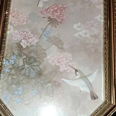 Vintage Syroco Hummingbird Floral Golf Framed Wall Art Picture Print 1984 BH • $20