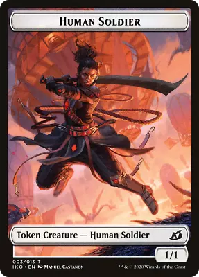 X4 Human Soldier IKO MTG Ikoria 3 TOKEN M/NM 4x • $1.18