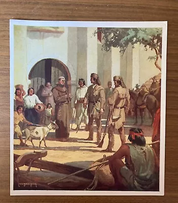 Jedediah Smith Visits San Gabriel Mission Art Print Carl Oscar Borg • $30