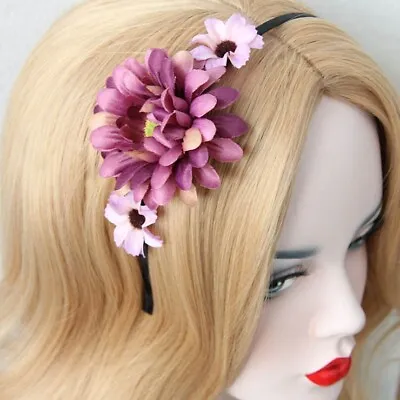 $23 • Buy Daisy Purlple  Lolita Headpiece Fascinator - Festival Wear  FREE STANDARD POST