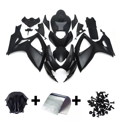 Black Fairing Kit For Suzuki GSXR600 GSXR750 2006 2007 06 07 Injection Bodywork • $369.95