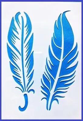 A5 Flexible Stencil *FEATHERS* Bird Animal Card Making 15cm X 21cm • $5.75