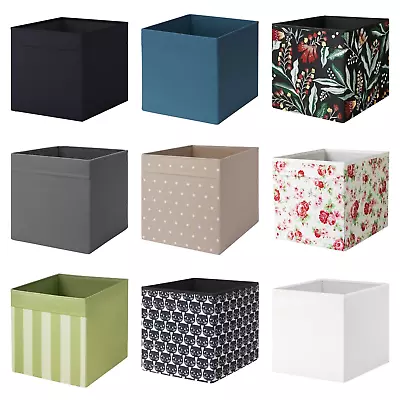 Ikea Drona Storage Box Canvas Shelf Folding Organizer Expedite Toy Cube Boxes • £9.46