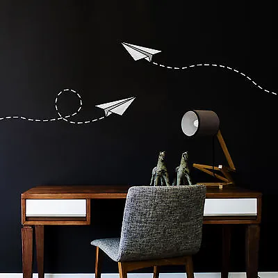 Paper Plane Stencil - Reusable Laser Cut Mylar Paper Plane Wall Template • £7.75