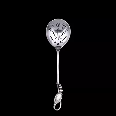 Georg Jensen. Silver Sprinkling Spoon 173 - Blossom / Magnolia. • $418