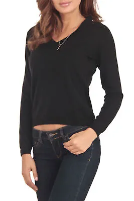 $29.99 • Buy Cashmere Blend Black  V-Neck Sweater