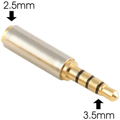 3.5mm Male To 2.5mm Female Stereo Mic Audio Headphone Jack Adapter Converter • $2.16