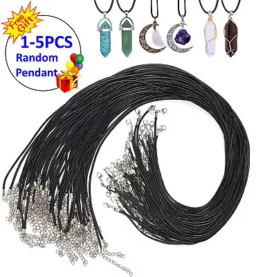 20  Necklace Cord Black Braided String Rope With Claw Clasp For Pendant Necklace • $3.99