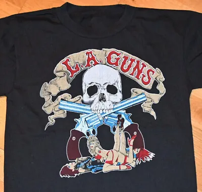 1980's L.A. GUNS-vtg  Concert 1989 Black All Size S To 234XL Shirt AC382 • $22.49