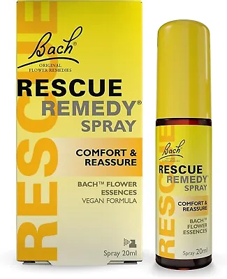 Bach Rescue Remedy Spray Flower Essences Comfort And Reassure Emotional And 1 • £11.79