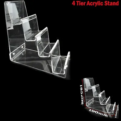 Small  4-tier Clear Strong Acrylic Purse Retail Fashion Shop Display Stand • £17.52