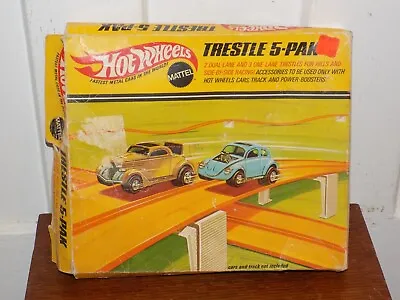 Vintage 1969 Hot Wheels 5 Pak Trestle Set With Box • $30