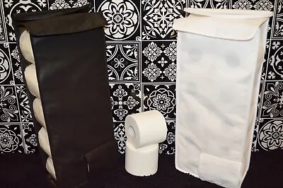 £9.99 • Buy Hanging Toilet Roll Holder Organiser Storage Bathroom Fabric Storage Dispenser 