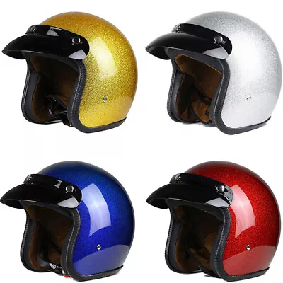 DOT Vintage Motorcycle Helmet Open Face 3/4 Helmet Scooter Street S/M/L/XL/XXL • $88.88