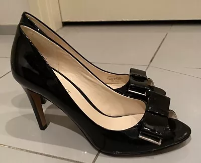 Nine West Heels Black Bow Tie Size 7 Brand New • $10