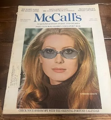 McCALL's April 1969 CATHERINE DENEUVE OMAR SHARIF John Bainbridge • $8
